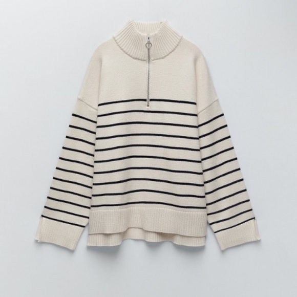 Zara cream zip jumper Clearance